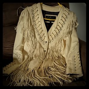 Genuine leather native American jacket